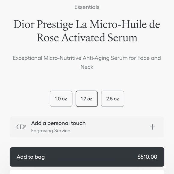 Dior Prestige La Micro Huile De Rose Advanced Serum 1.7 fl oz - Picture 4 of 4